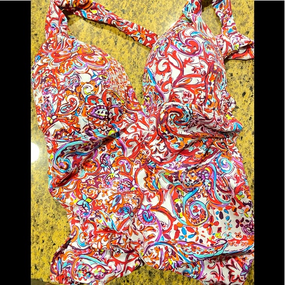 Ralph Lauren Mystic Paisley Halter swim Tankini - Picture 5 of 11